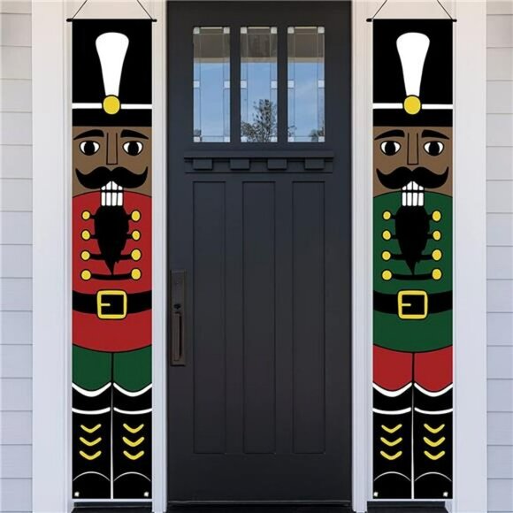 Black Nutcracker Christmas Decorations African American Nutcracker Porch Banner - Picture 6 of 6